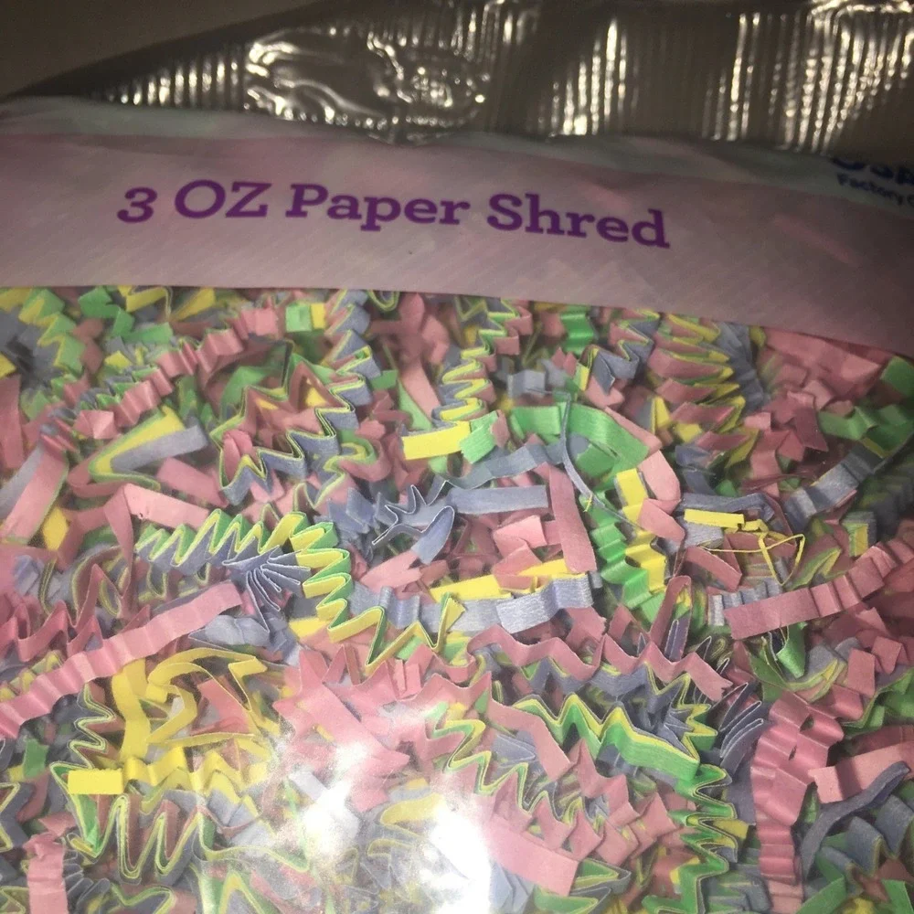 Crinkle Paper Shred Pink Purple Baby Shower Gift Easter Baskets Ship Fill 6oz.